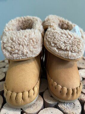 Donsje Baby Jaya Booties | Caramel Nubuck (18-24 mos)